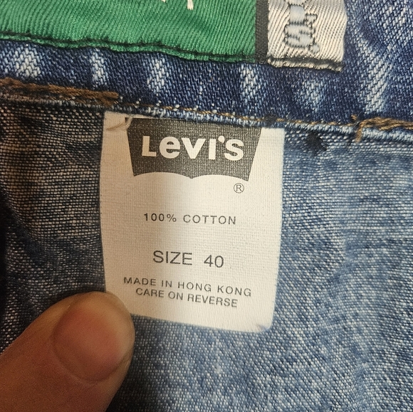 Vintage Levis SilverTab Denim Jean Shorts BOXY Fit Mens Size 40 Medium Wash - Picture 4 of 8